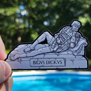 Bigus Dickus Aufkleber | Wasserdichter Vinyl-Aufkleber für Laptop und Wasserflasche | Monty Python's Life of Brisur Sticker
