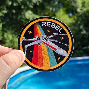 Rebel Sticker | Waterproof Star Wars Sticker for Laptop & Water Bottle | Vintage Rebels Vinyl Sticker