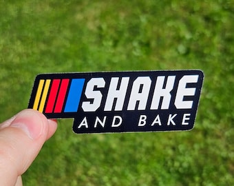 Shake and Bake Waterproof Vinyl Sticker - Racing Team Decal