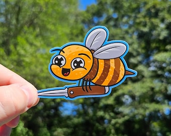 Killer Bee Vinyl Aufkleber | Wasserfester Laptop Aufkleber