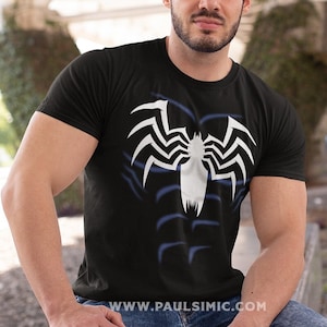 Venom T-Shirt Costume |  Superhero Spiderman Halloween Hoodie