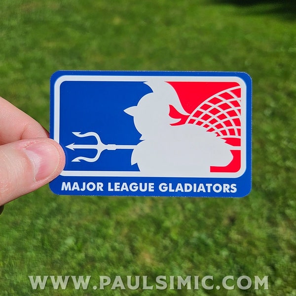 Major League Gladiators Sticker | Waterproof Gladiator Sticker for Laptop & Water Bottle | Rome Sticker |  Spartacus Vinyl Sticker