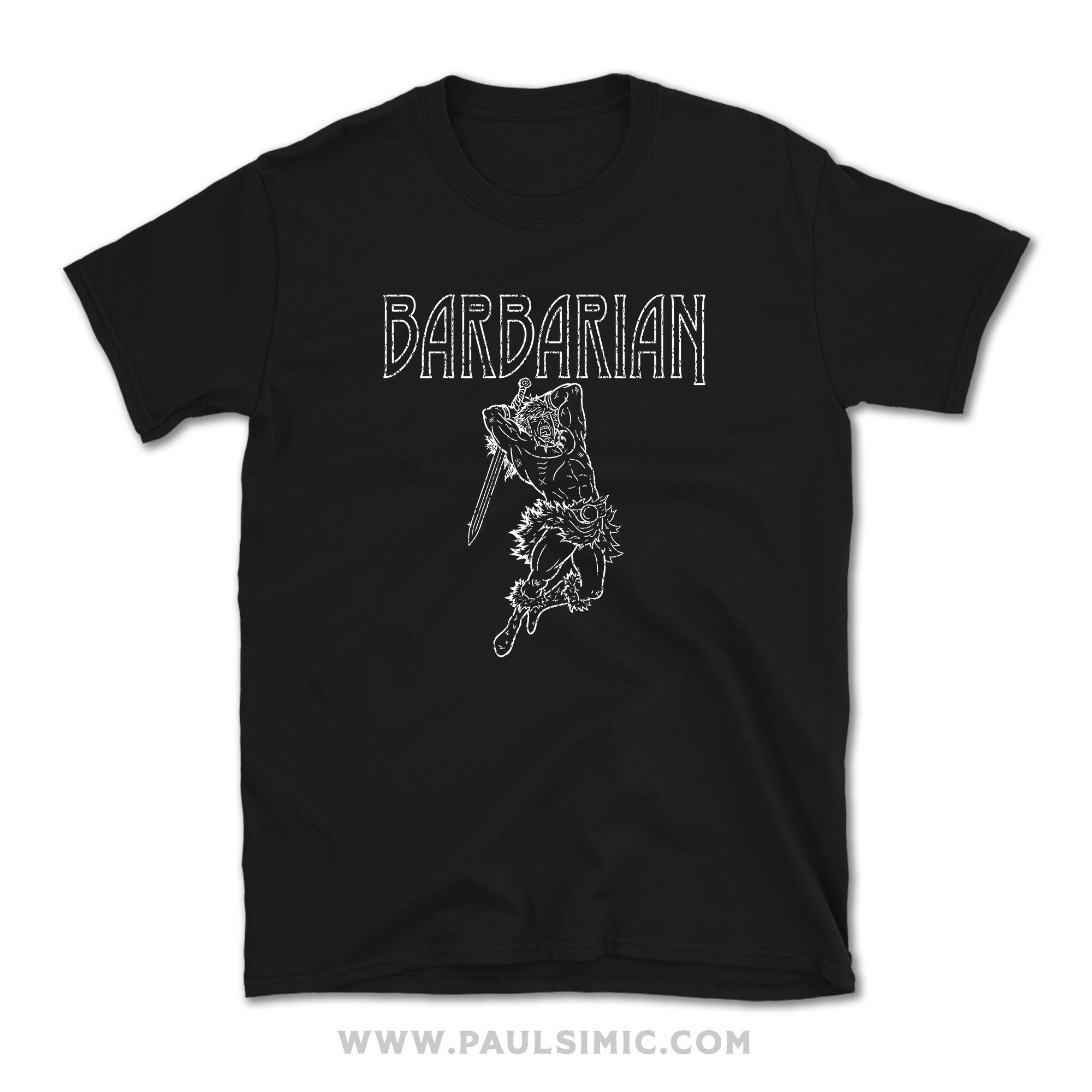 Conan The Barbarian Pop Culture T-Shirt Design Template | Modelo de diseño gratuita