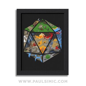 Dungeons in Dice 8x10&quot; Art Print | D&D Wall Art | Dungeons and Dragons Art