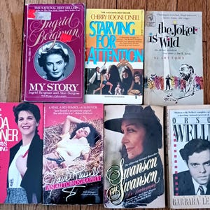 7 Books - Ingrid Bergman, Gilda Radner, Orson Welles, Jane Russell