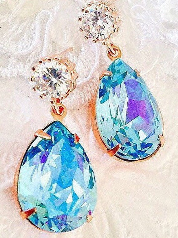 Aqua Glacier Blue Jewelry Set bridal Jewelry Set exquisite