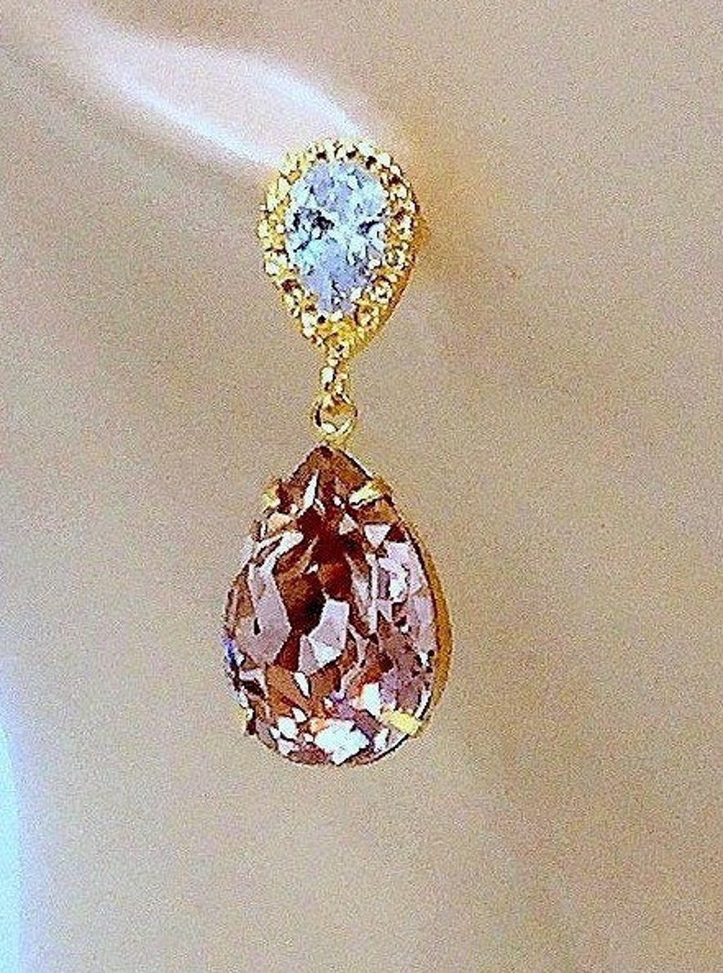 Bridal Blush Pink Jewelry Setswarovski Etsy