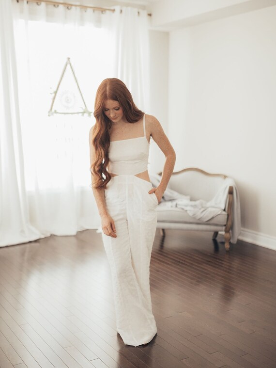 etsy white jumpsuit