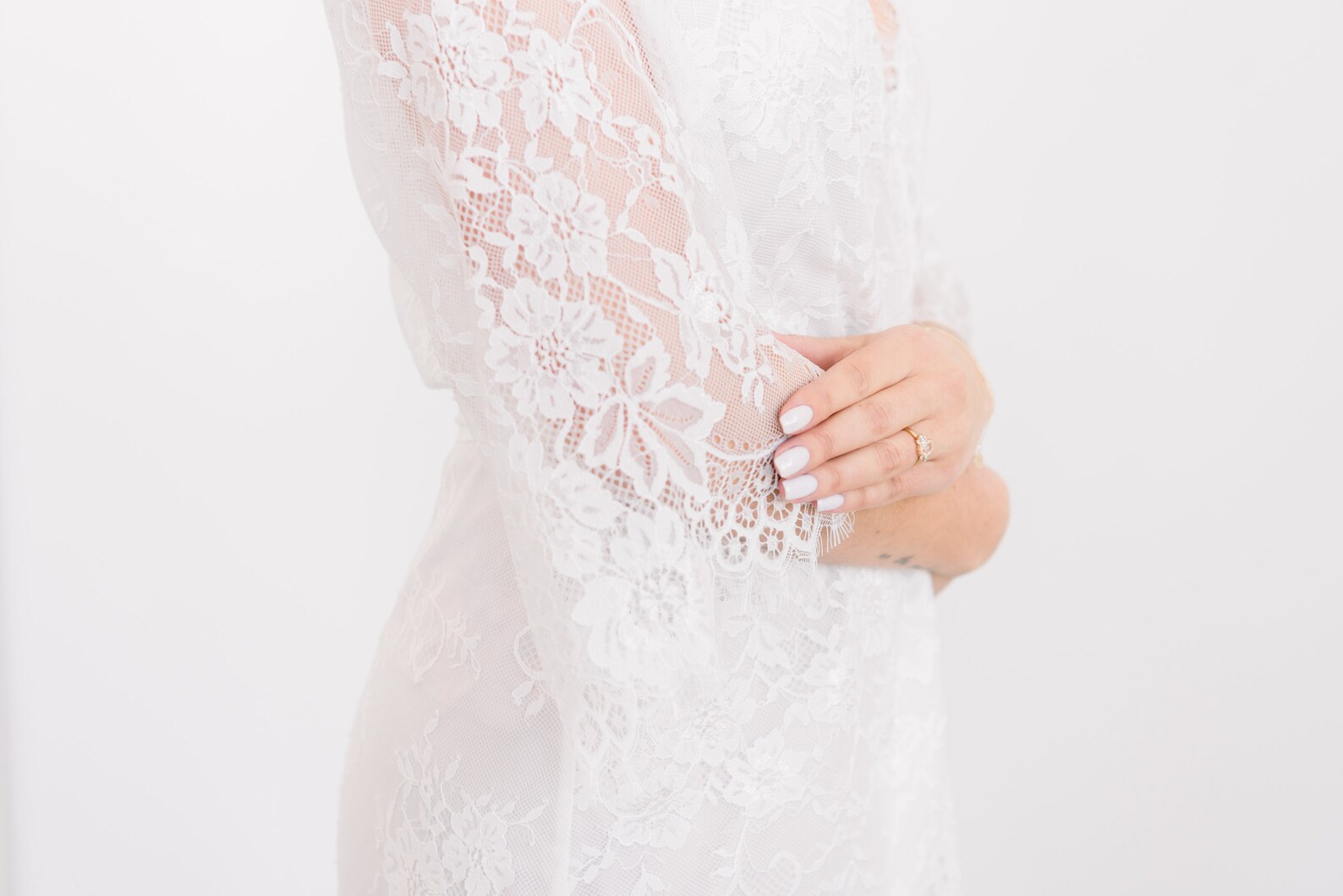 White Lace Bridal Robe Wedding Robe Lace Cover up Etsy