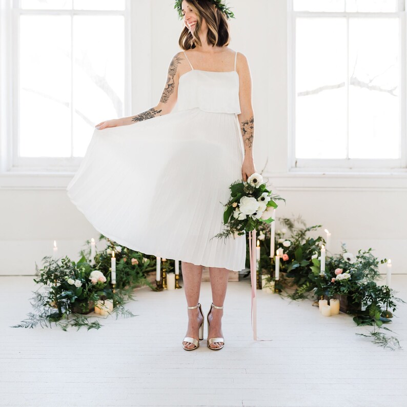 White Engagement Party Dress Rehearsal Dinner Dress Bridal Etsy