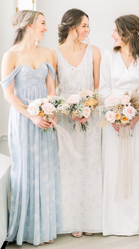 floral print bridesmaid dresses