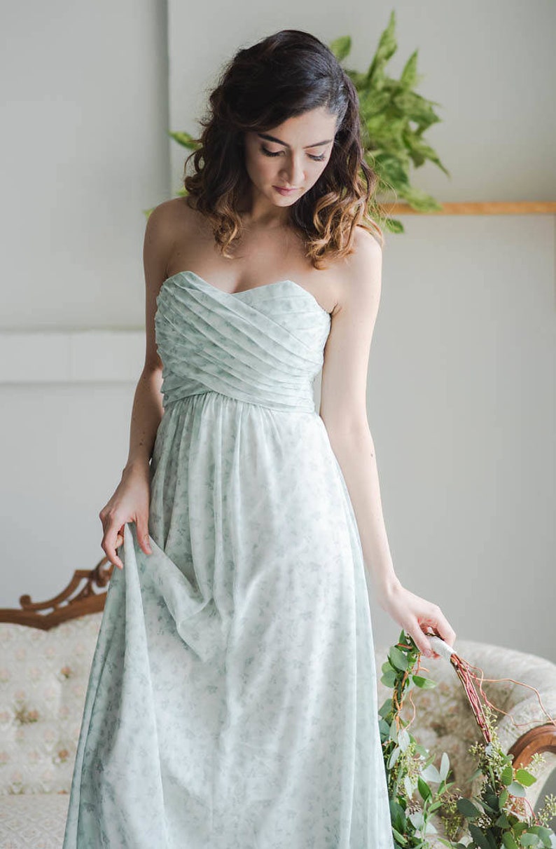 Floral Print Wedding Dress