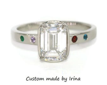 3 carat IGI Certified Lab Diamond Platinum Ring Custom Made