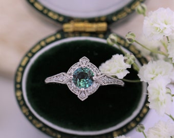 Color Change Low Profile Extra Comfortable Edwardian Style Inspired Engagement Ring