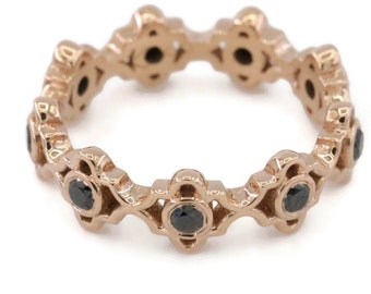 Art Deco Inspired Black Diamond Eternity Ring