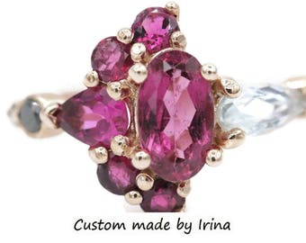 Cherry Garden Cluster Ring by Irina