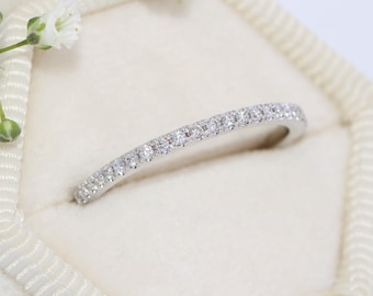 Straight Classic Half Eternity Diamond Ring
