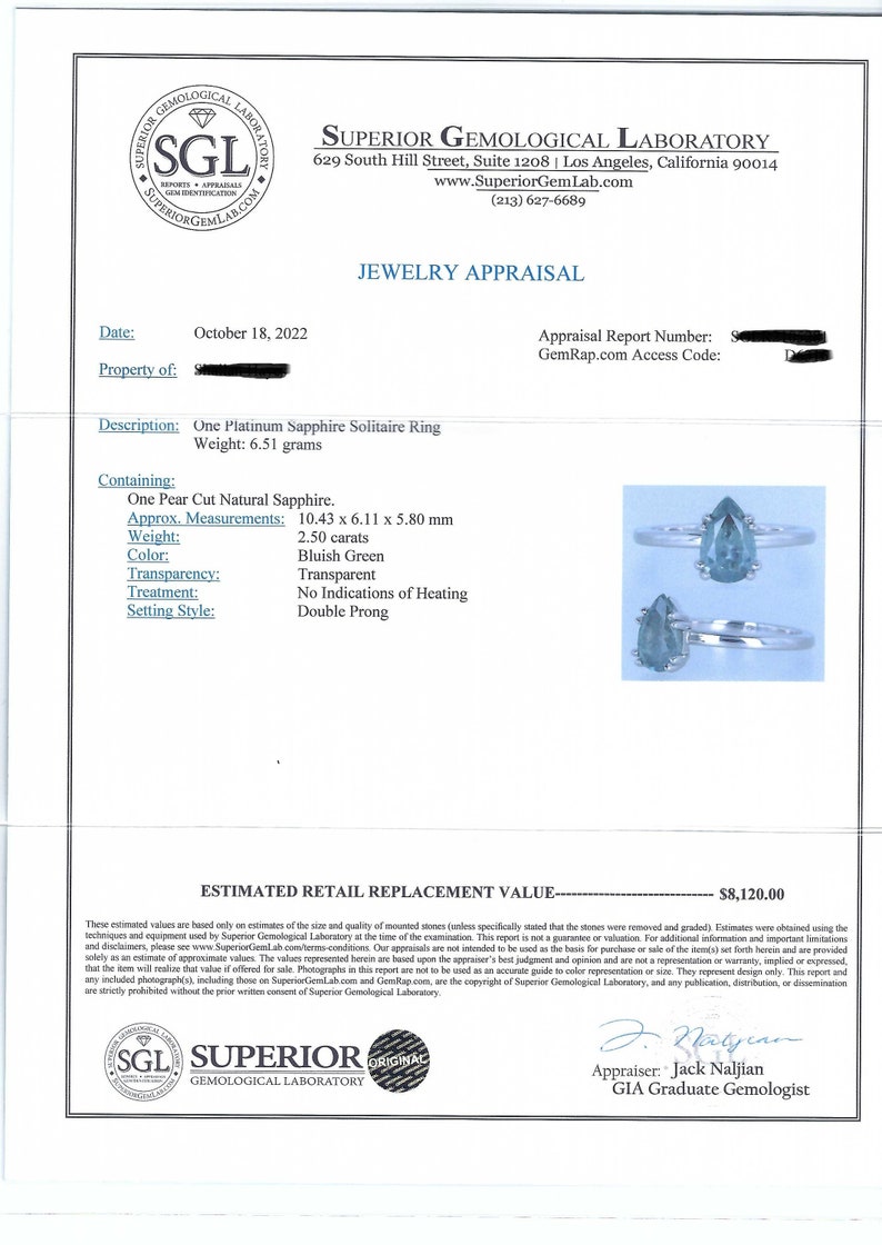 Appraisal Certificate From a GIA Certified Gemologist Etsy Appraisal Certificate From a GIA Certified Gemologist Etsy
