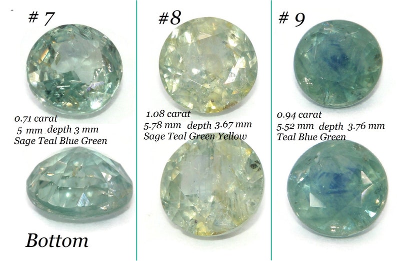 Blue green 3 Stone Montana Sapphire Engagement Ring, Teal Unheated Montana Sapphire Ring, Pastel Sapphire Ring