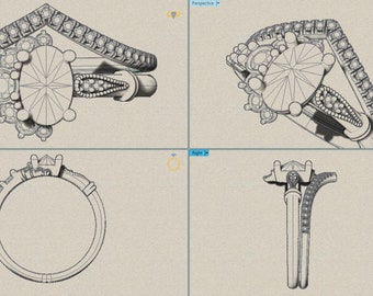 Custom Engagement Ring, Custom ring design, 3D CAD design a ring, custom made Engagement Rings, design custom wedding ring, ring designer