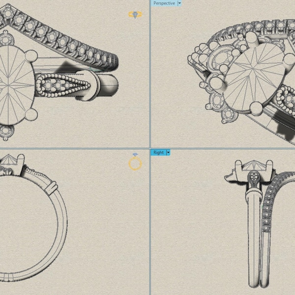 Bague de fiançailles personnalisée, conception de bague personnalisée, conception CAO 3D d'une bague, bagues de fiançailles sur mesure, conception d'alliances personnalisées, créateur de bagues