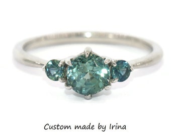 Three Stone Custom Engagement Ring Setting ONLY