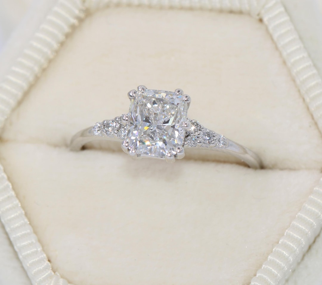 2 Ct IGI Certified Lab Diamond Engagement Ring 14k Solid Gold - Etsy