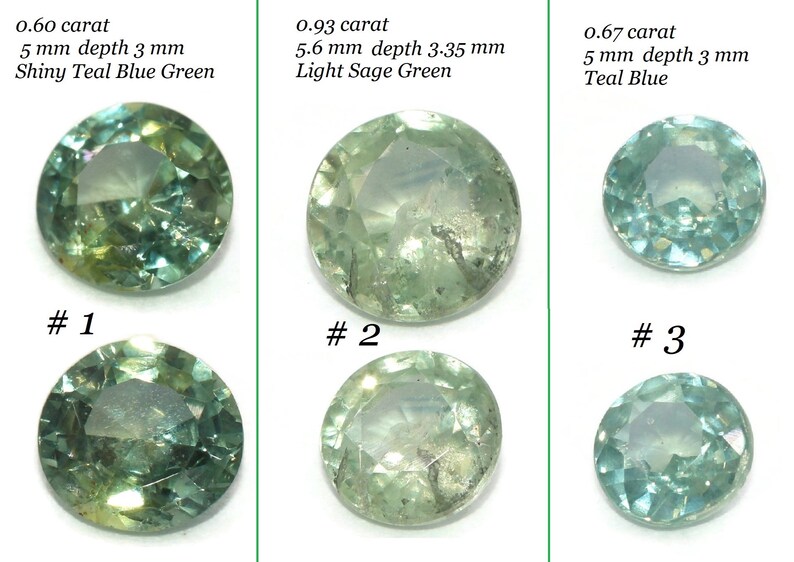 Teal Unheated Montana Sapphire Ring, Pastel Sapphire Ring