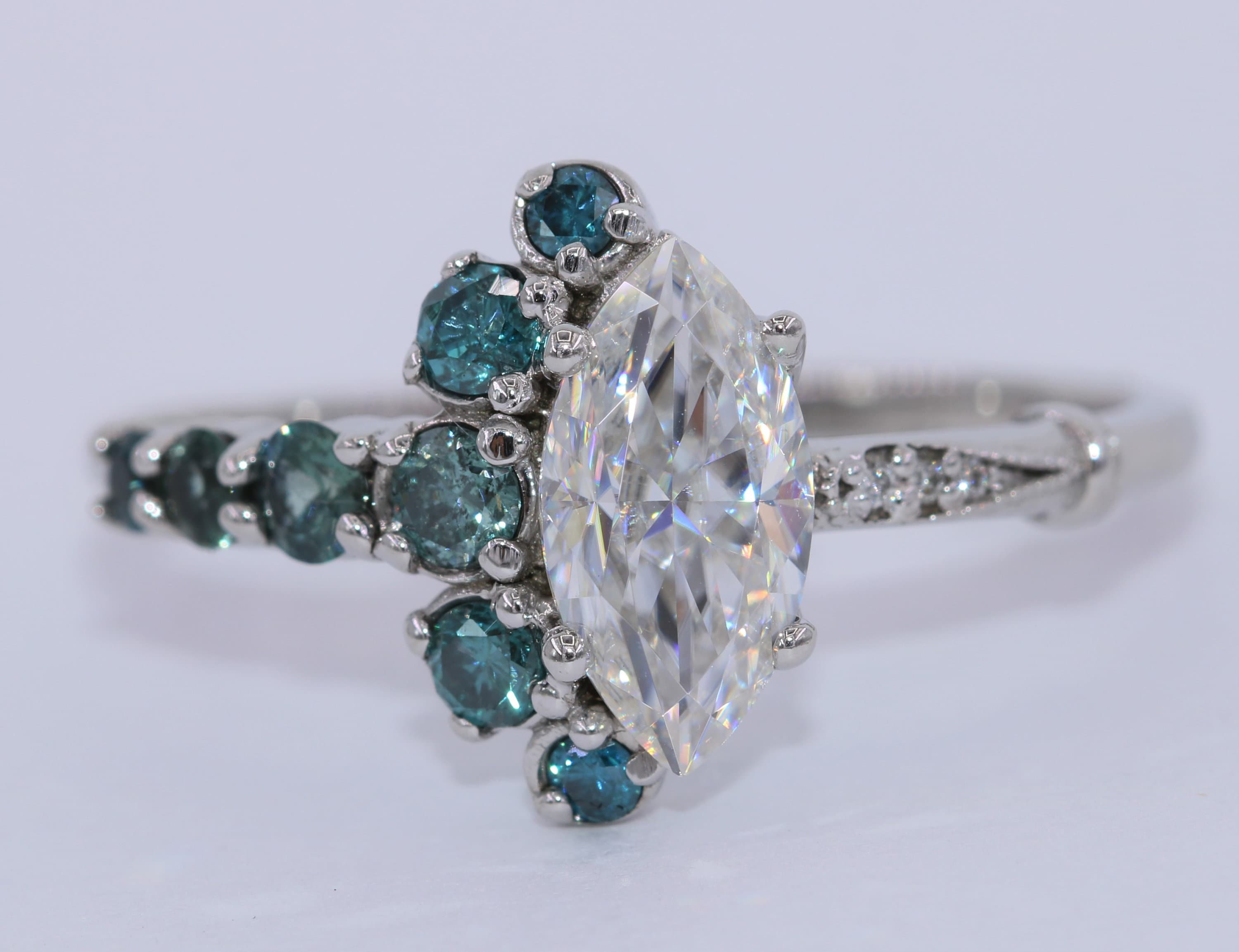 cluster stone ring