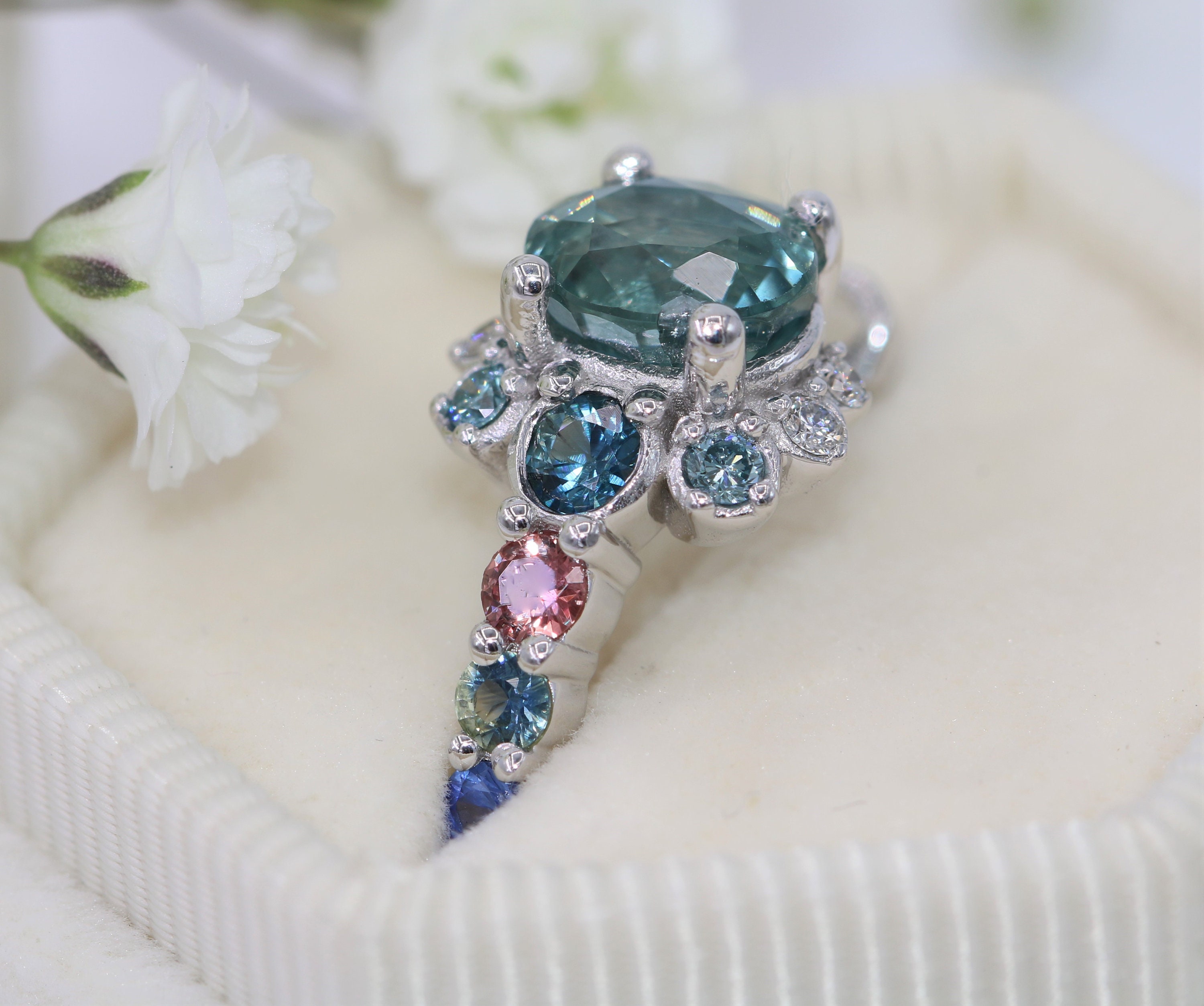 teal sapphire engagement rings teal sapphire engagement rings
