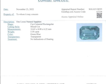 Appraisal Certificate from a GIA Certified Gemologist Appraiser