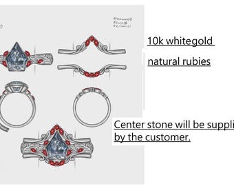 Engagement and Wedding 3 Rings Set. Reserved for Ashley - Payment # 1