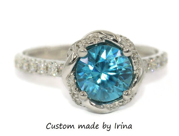Zircon engagement best sale ring