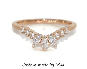 Sunburst Cluster Lab Diamonds Flair Wedding Ring