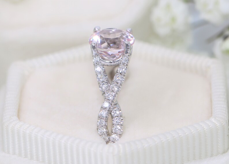 1 Carat Ring Twist Ring Engagement Ring Etsy