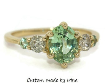 Custom Made 5 Stone Engagement Ring SETTING ONLY