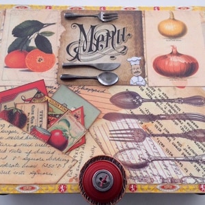 Decorative Kitchen Memory Box: Chef Gift, Recipe Keepsake