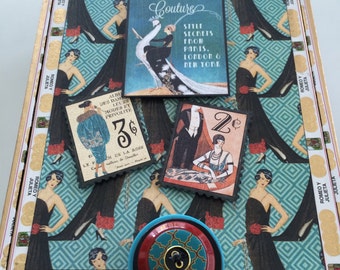 Joyero Art Déco: Caja de recuerdos con adornos de alta costura