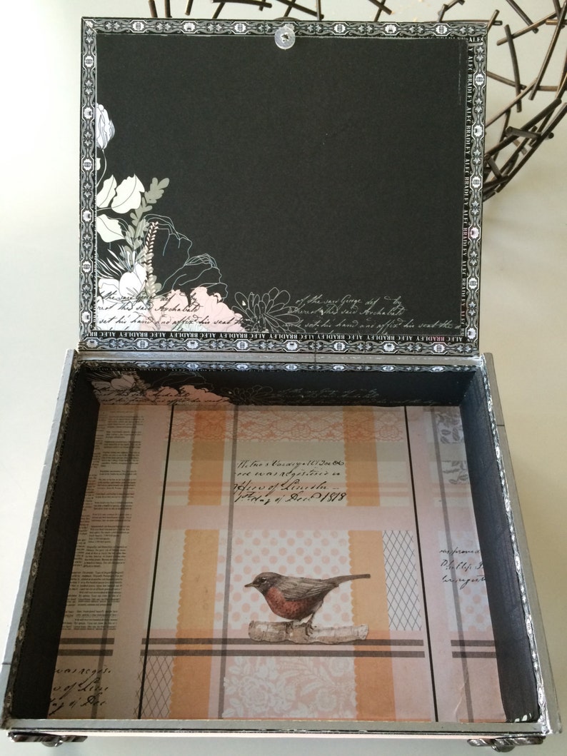 Flowers Galore Keepsake Box Jewelery Box Decorative Box Altered