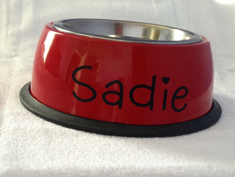 Personalized Stainless Steel Dog Bowl Etsy