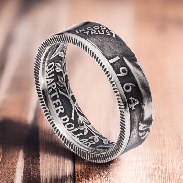 Silver Coin Ring - Etsy