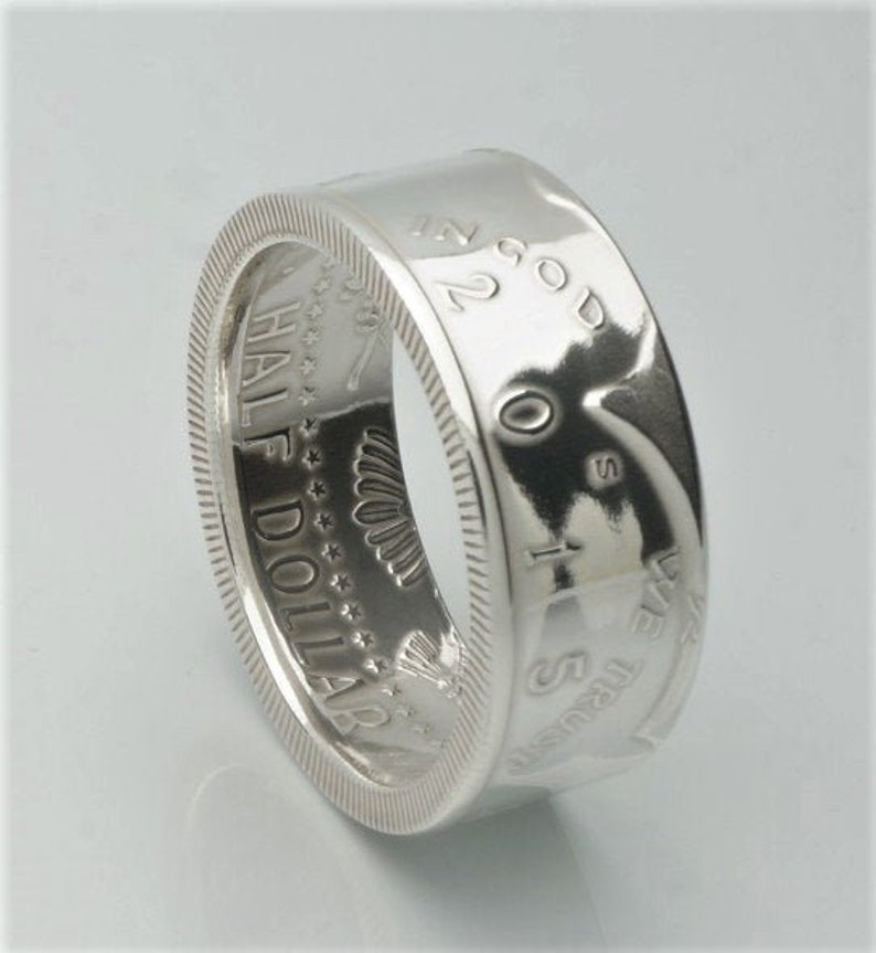 Obverse Polished Finish Double Sided 2002-2018 Top Quality Coin Ring 90/% Silver Kennedy Proof Half Dollar