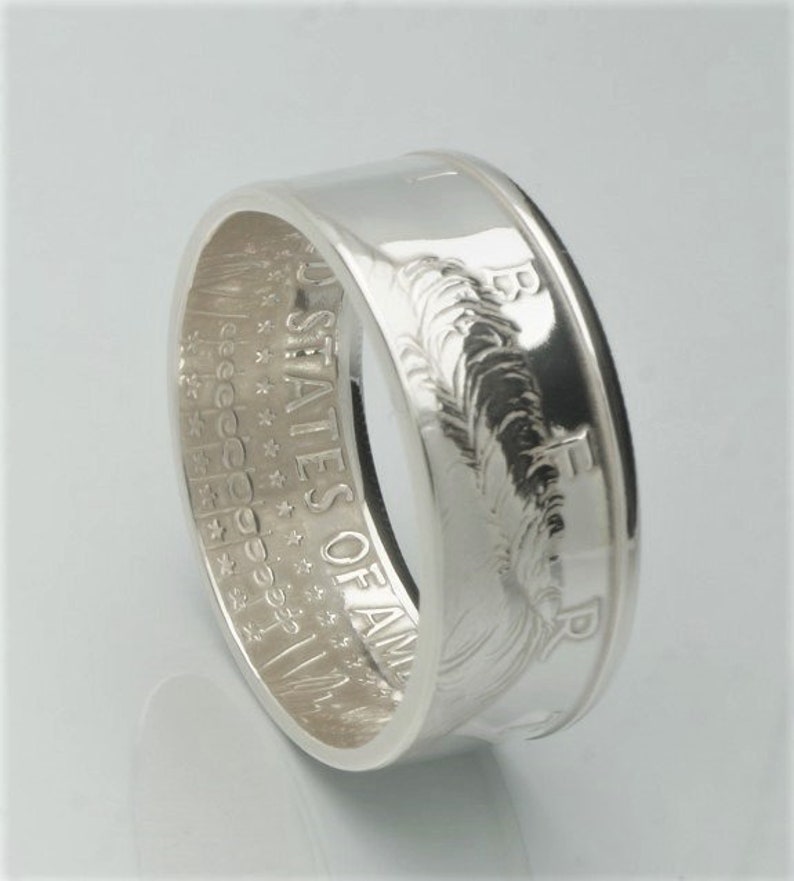 Obverse Polished Finish Double Sided 2002-2018 Top Quality Coin Ring 90/% Silver Kennedy Proof Half Dollar