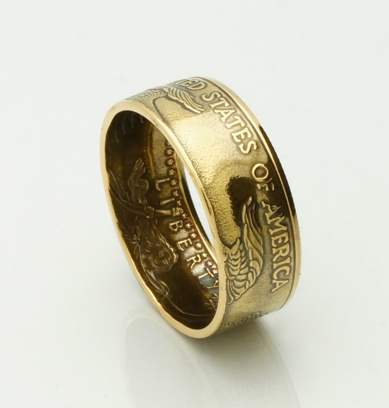 1/2 Oz Gold American Eagle Coin Ring for Men Handmade From 22K Etsy