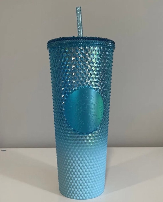 Starbucks Gradient Blue Ombre Bling Studded Venti Tumbler 24oz - Winter 2023  Exclusive! 