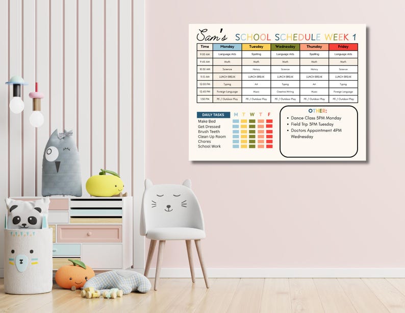 Editable Homeschool Schedule Planner | Daily Routine Weekly Planner ...