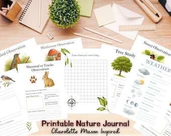 Kids Nature Journal | Charlotte Mason Inspired, Outdoor Study (PDF)