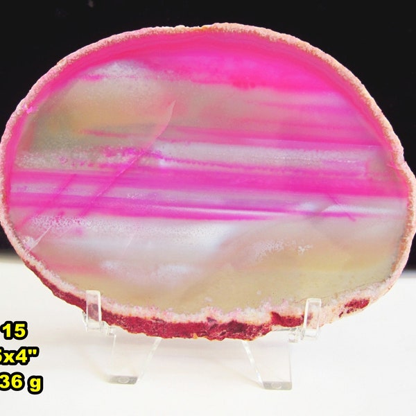 5" Red AGATE & QUARTZ Crystal Geode Coasters * Choose Actual Specimen from 10 * Polished Thin Slice Slab Brazil