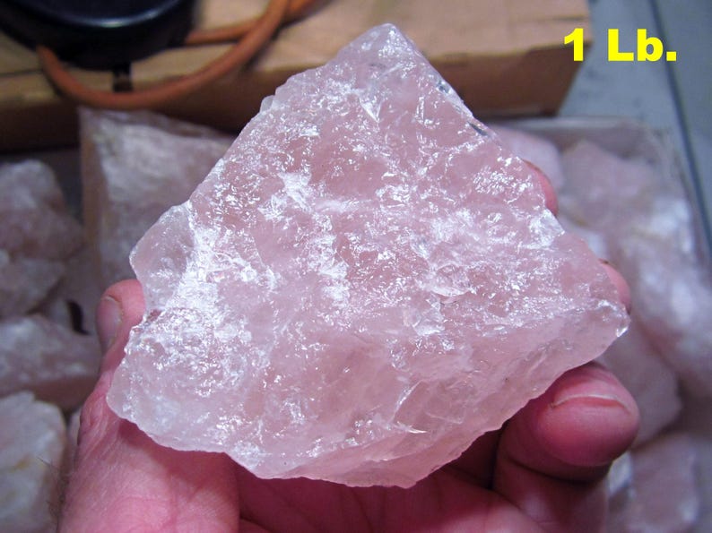 Raw ROSE QUARTZ Crystal Rough January Birthstone Jewelry Craft Wire-Wrap Natural Pink Quartz Cutting Tumbling Wholesale image 6