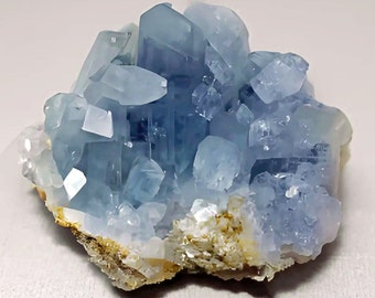 CELESTITE Mineral Specimens * Blue Strontium Ore Crystal Mineral Specimens * aka Celestine * Used in Fireworks * Madagascar